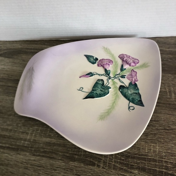 Vtg Carltonware Hand Painted Morning Glory Plate - Picture 10 of 13